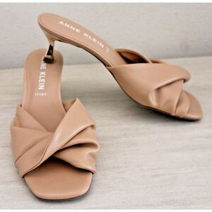 Anne Klein LAIL01F9 Women's Sz 8.5 Nude/Platinum Laila Dress Sandals SIB